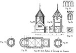 Önnarp church in Sweden in the mid 1800's. Drawing: Nils Månsson Mandelgren, published 1883.