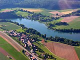 Rheinklingen and Biber Mill; the Biber can be seen in the top right