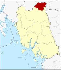 แผนที่จังหวัดตรัง เน้นอำเภอรัษฎา