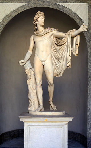 <i>Apollo Belvedere</i> Hadrianic-era statue of the Greco-Roman music, truth and sun god