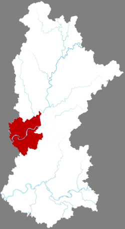 Vị trí của the county