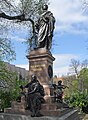 Monument in front of the Thomas Church, Leipzig, Germany