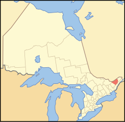 Location of Ottawa in the انتاریو