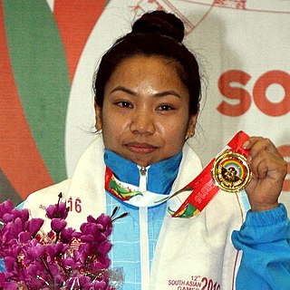 <span class="mw-page-title-main">Saikhom Mirabai Chanu</span> Indian weightlifter (born 1994)