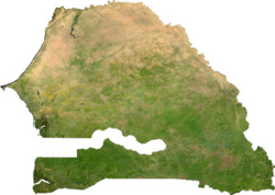 Satellitenkarte des Senegal