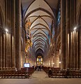 Nave of Strasbourg Cathedral (mid-13th century), looking east