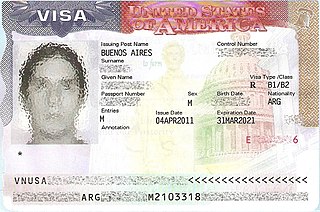 <span class="mw-page-title-main">B visa</span> Visitor visa for the United States