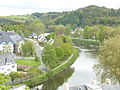 Châteaulin : l'Aulne vue vers l'amont depuis la butte de la chapelle Notre-Dame.