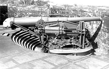 12-inch disappearing gun, similar to those at Fort Levett. 12-in-Disappearing-Carriage-1896.jpg