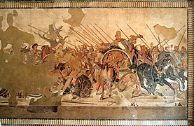 Mosaicu de la Batalla d'Isos, Casa del Faunu, Pompeya.