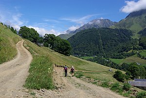 Chemin près du Midaou, vallée de Barèges