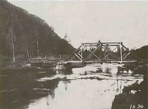 Gibbon River bridge near Madison Junction, 1912