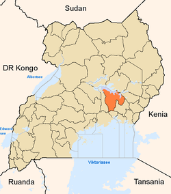 District location in Uganda