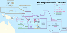 Karte Kirchenprovinzen und Diözesen in Ozeanien.png