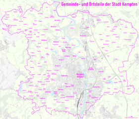 Gemeinde- und Ortsteile der Stadt Kempten