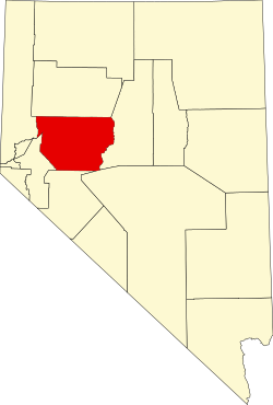 map of Nevada highlighting Churchill County