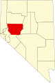 State map highlighting Churchill County