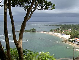 De kust bij Morro de São Paulo op het eiland ilha de Tinharé in de gemeente Cairu