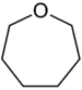 Structuurformule van oxepaan