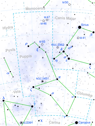 <span class="mw-page-title-main">Zeta Puppis</span> Star in the constellation of Puppis