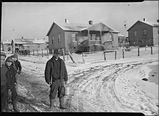 Miner returning from work