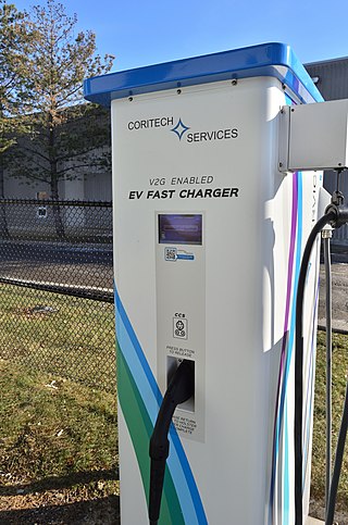 <span class="mw-page-title-main">Vehicle-to-grid</span> Vehicle charging system that allows discharge and storage of electricity