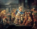 Alexander cuts the Gordian Knot. Painting by Jean-Simon Berthélemy