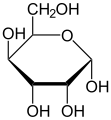 de: Struktur von alpha-D-Gulopyranose (Haworth-Schreibweise); en: Structure of alpha-D-gulopyranose (Haworth projection)