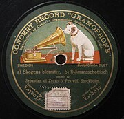 1910 Deutsche Grammophon label on Swedish disc