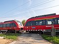 * Nomination Train passing the level crossing in Eggolsheim --Ermell 08:13, 9 February 2021 (UTC) * Promotion Good quality. --Moroder 06:48, 16 February 2021 (UTC)