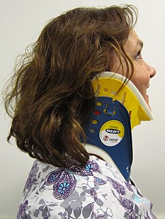 Cervical collar Medical device used to support a neck