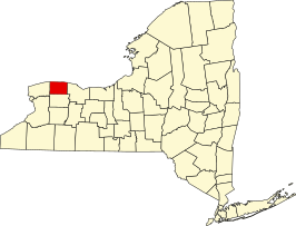 Locatie van Orleans County in New York