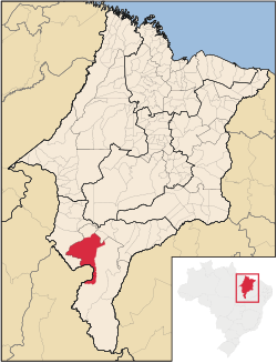 Localização de Riachão no Maranhão