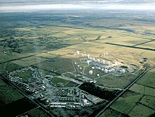 Aerial view of RAF Menwith Hill