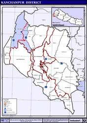 Distretto di Kanchanpur – Mappa