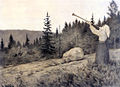 Op under Fjeldet toner en Lur, 1900 (Up in the Hills a Clarion Call rings out)