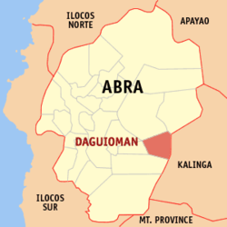 Mapa ning Abra ampong Daguioman ilage