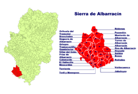 Localisation de Sierra de Albarracín