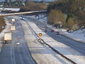 The M5 motorway near Wellington, Somerset on 6 February
