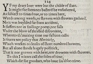 <span class="mw-page-title-main">Sonnet 124</span> Poem by William Shakespeare