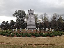 Alexandria Welcome Sign on Louisiana Highway 28 West. Alexandria Welcome Sign.JPG