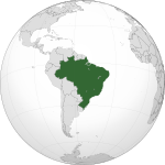 Map showing Brazil