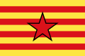 Estrelada aragonesa. Bandera utilitzada principalment per la Chunta Aragonesista (CHA) i el Bloque Independentista de Cuchas (BIC).