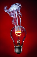 <1> - 157 votes in Final; The tungsten filament burning with a flame in the light bulb.+/− Credit:Stefan Krause, Germany (License: FAL 1.3)