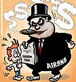 Cartoon, illustration about hidden fees of Airbnb