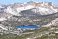 Mount Bago and Bullfrog Lake viewed from Kearsarge Pass