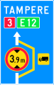 Advisory sign for detour