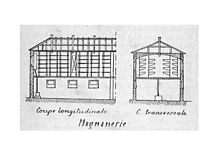 Dessin d'une magnanerie.