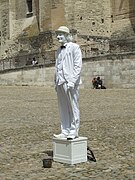 Homme statue à Avignon, France.