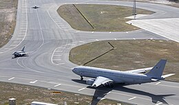 ZZ333 (MSN: 1312), one of the two Voyager KC3 aircraft involved in Operation Shader at RAF Akrotiri in Cyprus, 2021.